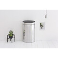 Cos de gunoi cu soft touch, Brabantia, Touch New, 40 L, 30.2x43.5x72.7 cm, otel, argintiu