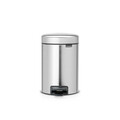 Cos de gunoi cu pedala, Brabantia, NewIcon Fingerprint Proof, 3 L, 23.5x16.8x26.4 cm, otel, argintiu