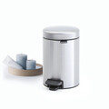 Cos de gunoi cu pedala, Brabantia, NewIcon Fingerprint Proof, 3 L, 23.5x16.8x26.4 cm, otel, argintiu