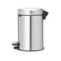 Cos de gunoi cu pedala, Brabantia, NewIcon Fingerprint Proof, 3 L, 23.5x16.8x26.4 cm, otel, argintiu