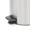 Cos de gunoi cu pedala, Brabantia, NewIcon Fingerprint Proof, 5 L, 27.2x20.5x29.1 cm, otel, argintiu