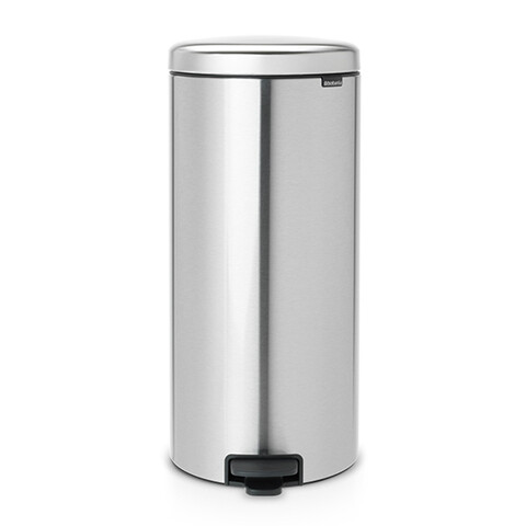 Cos de gunoi cu pedala, Brabantia, NewIcon Fingerprint Proof, 30 L, 38x29.3x67.9 cm, otel, argintiu