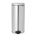 Cos de gunoi cu pedala, Brabantia, NewIcon Fingerprint Proof, 30 L, 38x29.3x67.9 cm, otel, argintiu