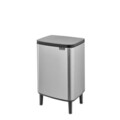Cos de gunoi, Brabantia, Bo Small, 12 L, 23x29.5x45.5 cm, otel, argintiu
