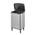 Cos de gunoi, Brabantia, Bo Small, 12 L, 23x29.5x45.5 cm, otel, argintiu