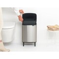 Cos de gunoi, Brabantia, Bo Small, 12 L, 23x29.5x45.5 cm, otel, argintiu