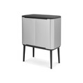 Cos de gunoi cu soft touch, Brabantia, Bo Touch Matt Fingerprint Proof, 36 L, 31.2x54x68 cm, otel, argintiu
