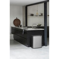 Cos de gunoi cu soft touch, Brabantia, Bo Touch Matt Fingerprint Proof, 60 L, 31.2x54.5x65.6 cm, otel, argintiu