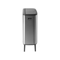 Cos de gunoi cu soft touch, Brabantia, Bo Touch Matt Fingerprint Proof, 60 L, 31.2x54.5x81.5 cm, otel, argintiu