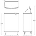 Cos de gunoi cu soft touch, Brabantia, Bo Touch Matt Fingerprint Proof, 60 L, 31.2x54.5x81.5 cm, otel, argintiu