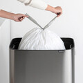 Cos de gunoi cu soft touch, Brabantia, Bo Touch Matt Fingerprint Proof, 60 L, 31.2x54.5x81.5 cm, otel, argintiu