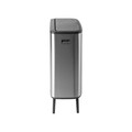 Cos de gunoi cu soft touch, Brabantia, Bo Touch Matt Fingerprint Proof, 2x30 L, 31.2x54.5x81.5 cm, otel, argintiu