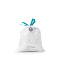 Set 40 saci de gunoi, Brabantia, NewIcon PerfectFit, marimea W, 5 L, nailon, alb