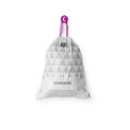 Set 40 saci de gunoi, Brabantia, PerfectFit, marimea C, 10-12 L, nailon, alb