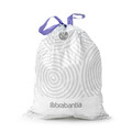 Set 40 saci de gunoi, Brabantia, PerfectFit, marimea D, 15-20 L, nailon, alb