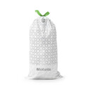 Set 10 saci de gunoi, Brabantia, PerfectFit, marimea G, 23-30 L, nailon, alb