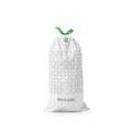 Set 40 saci de gunoi, Brabantia, PerfectFit, marimea G, 23-30 L, nailon, alb