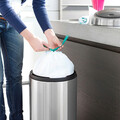 Set 40 saci de gunoi, Brabantia, PerfectFit, marimea G, 23-30 L, nailon, alb