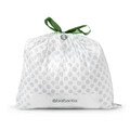 Set 40 saci de gunoi, Brabantia, PerfectFit, marimea R, 36 L, nailon, alb