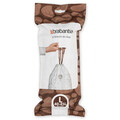 Set 20 saci de gunoi, Brabantia, PerfectFit, marimea L, 45 L, nailon, alb