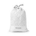 Set 40 saci de gunoi, Brabantia, PerfectFit, marimea H, 50-60 L, nailon, alb