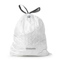 Set 40 saci de gunoi, Brabantia, PerfectFit, marimea M, 60 L, nailon, alb