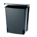 Cos de gunoi pentru dulap, Brabantia, Black, 10 L, 21.2x25.7x33 cm, otel, negru