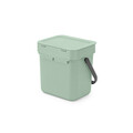 Cos de gunoi, Brabantia, Sort&Go, 3 L, 13.9x18.8x18.1 cm, polipropilena, verde jad