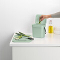 Cos de gunoi, Brabantia, Sort&Go, 3 L, 13.9x18.8x18.1 cm, polipropilena, verde jad