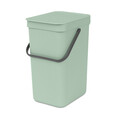 Cos de gunoi, Brabantia, Sort&Go, 12 L, 24.9x20x35.1 cm, polipropilena, verde jad