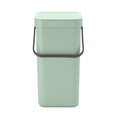Cos de gunoi, Brabantia, Sort&Go, 12 L, 24.9x20x35.1 cm, polipropilena, verde jad