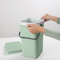 Cos de gunoi, Brabantia, Sort&Go, 12 L, 24.9x20x35.1 cm, polipropilena, verde jad