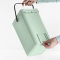 Cos de gunoi, Brabantia, Sort&Go, 12 L, 24.9x20x35.1 cm, polipropilena, verde jad