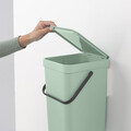 Cos de gunoi, Brabantia, Sort&Go, 12 L, 24.9x20x35.1 cm, polipropilena, verde jad