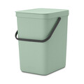 Cos de gunoi, Brabantia, Sort&Go, 25 L, 34.5x26.8x40.1 cm, polipropilena, verde jad