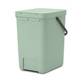 Cos de gunoi, Brabantia, Sort&Go, 25 L, 34.5x26.8x40.1 cm, polipropilena, verde jad