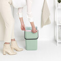 Cos de gunoi, Brabantia, Sort&Go, 25 L, 34.5x26.8x40.1 cm, polipropilena, verde jad