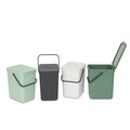 Cos de gunoi, Brabantia, Sort&Go, 25 L, 34.5x26.8x40.1 cm, polipropilena, verde jad