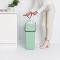 Cos de gunoi, Brabantia, Sort&Go, 40 L, 34.5x26.8x62 cm, polipropilena, verde jad