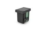 Cos de gunoi incorporat, Brabantia, Sort&Go, 2x15 L, 48.1x31.9x43.1 cm, polipropilena, gri inchis/verde jad