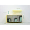 Cos de gunoi incorporat, Brabantia, Sort&Go, 2x10 L+20 L, 48.1x40.4x39.6 cm, polipropilena, gri inchis/verde jad
