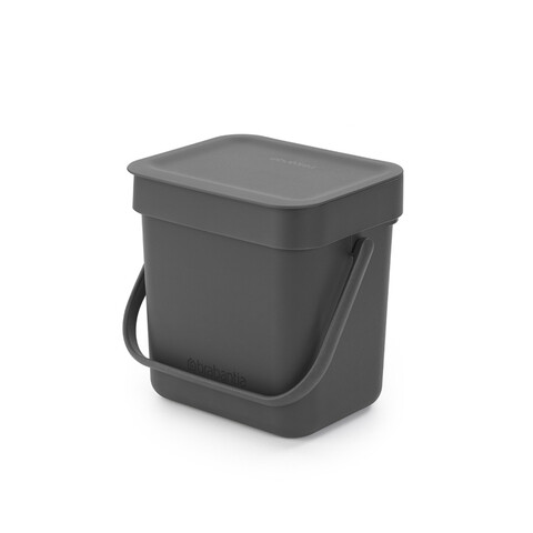 Cos de gunoi, Brabantia, Sort&Go, 3 L, 13.9x18.8x18.1 cm, polipropilena, gri