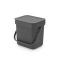 Cos de gunoi, Brabantia, Sort&Go, 3 L, 13.9x18.8x18.1 cm, polipropilena, gri
