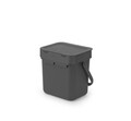 Cos de gunoi, Brabantia, Sort&Go, 3 L, 13.9x18.8x18.1 cm, polipropilena, gri