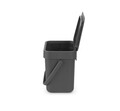 Cos de gunoi, Brabantia, Sort&Go, 3 L, 13.9x18.8x18.1 cm, polipropilena, gri