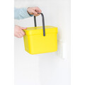 Cos de gunoi, Brabantia, Sort&Go, 6 L, 24.5x20x18.1 cm, polipropilena, gri
