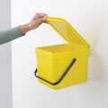 Cos de gunoi, Brabantia, Sort&Go, 6 L, 24.5x20x18.1 cm, polipropilena, gri