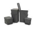 Cos de gunoi, Brabantia, Sort&Go, 12 L, 24.9x20x35.1 cm, polipropilena, gri
