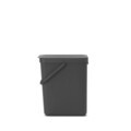 Cos de gunoi, Brabantia, Sort&Go, 25 L, 34x26.5x40 cm, polipropilena, gri