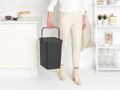 Cos de gunoi, Brabantia, Sort&Go, 25 L, 34x26.5x40 cm, polipropilena, gri